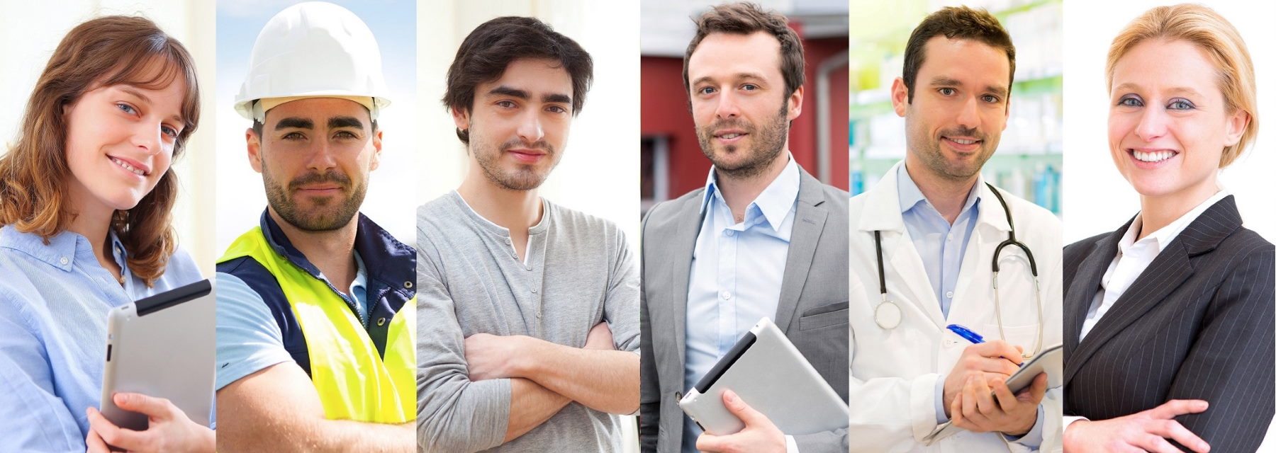 6 professional people in uniform