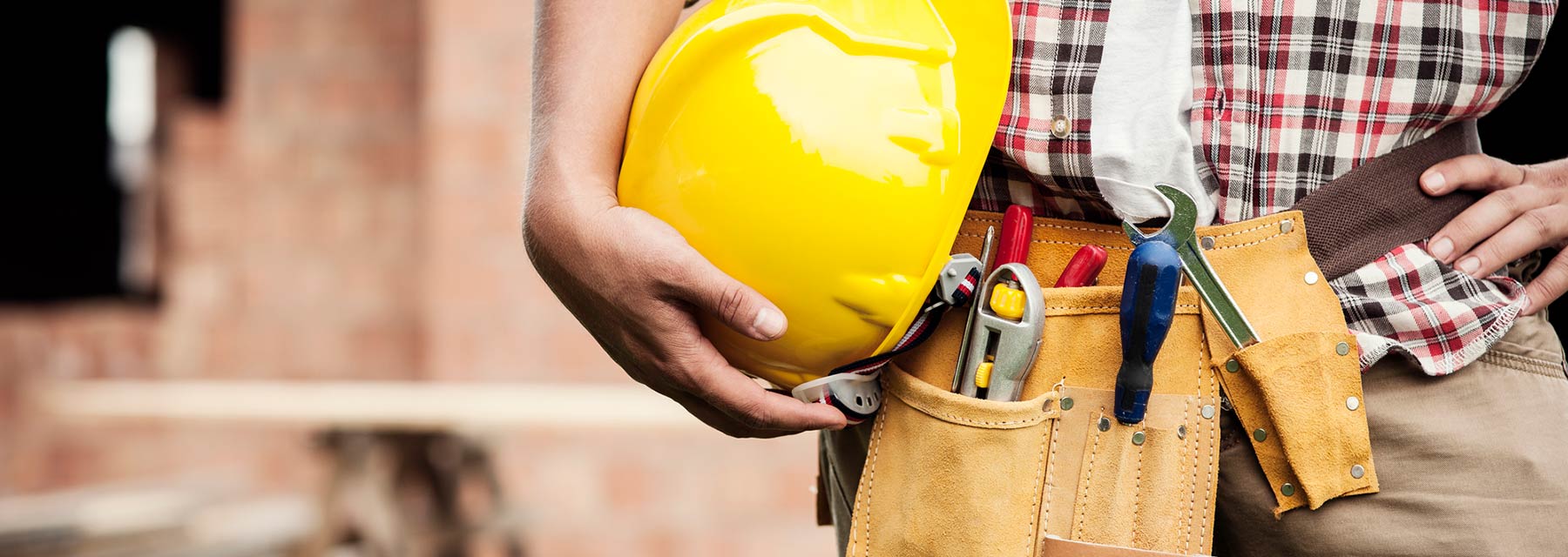 close up of construction tool belt